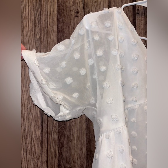 White Swiss Dot Dress - Picture 3 of 4